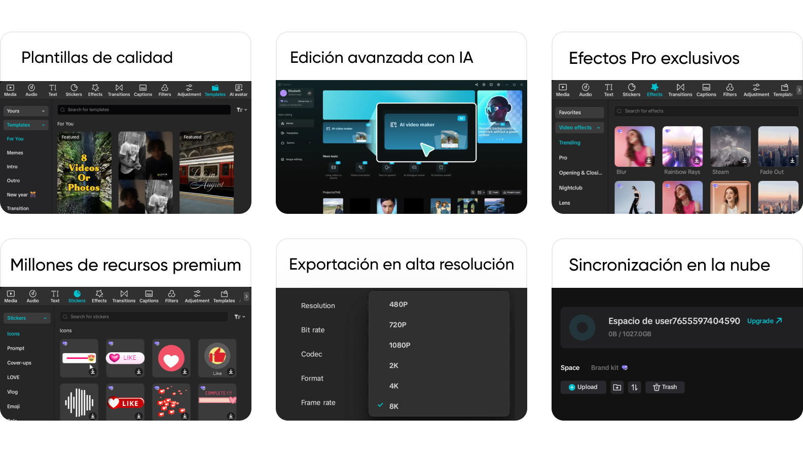 Características CapCut Pro